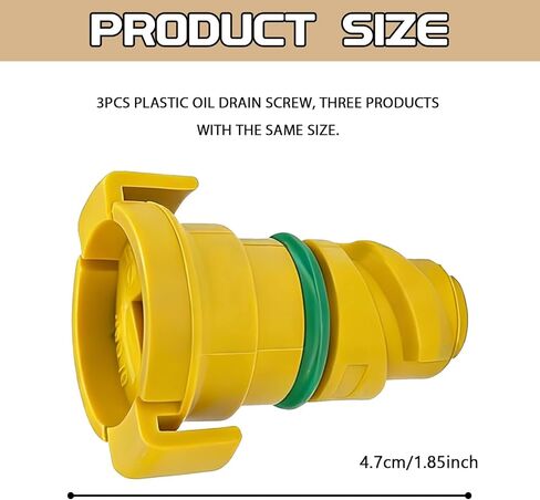 3 PCS Oil Drain Plug for Ford F150 Mustang Bronco Edge Lincoln Explorer, Plastic Engine Oil Pan Drain Screw with Rubber Ring, Replacement OEM #KX6Z-6730-B ML3Z-6730-A ML3Z-6730-B (Yellow) in Saudi Arabia
