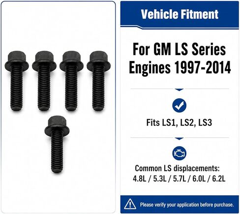 Oil Pump & Pickup Tube Bolt Kit Compatible with GM LS Series Engines 1997-2014, Fits LS1 LS2 LS3 LS6 LQ4 LM7 4.8L 5.3L 5.7L 6.0L 6.2L, Includes 4 M8-25mm Bolts and 1 M6-20mm Bolt in Saudi Arabia