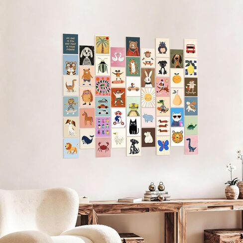 Aroutde 50Pcs Playroom Decor Funny Cartoon Animal Posters Toddler Boy Wall Decor Inspirational Quotes Prints Colorful Printing for Kids Playroom Bedroom Decoration 4x6 Inch in Saudi Arabia