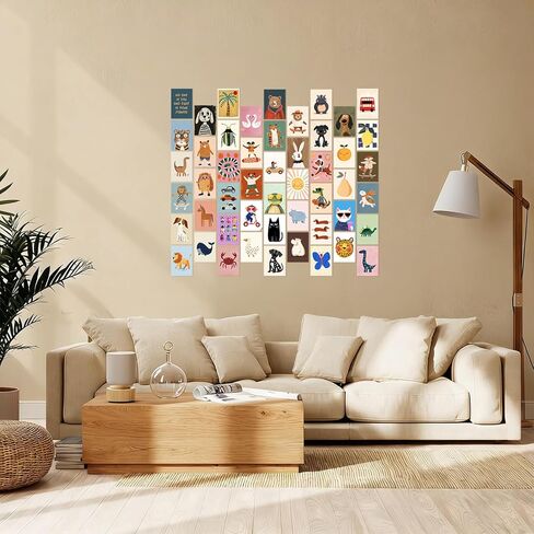 Aroutde 50Pcs Playroom Decor Funny Cartoon Animal Posters Toddler Boy Wall Decor Inspirational Quotes Prints Colorful Printing for Kids Playroom Bedroom Decoration 4x6 Inch in Saudi Arabia