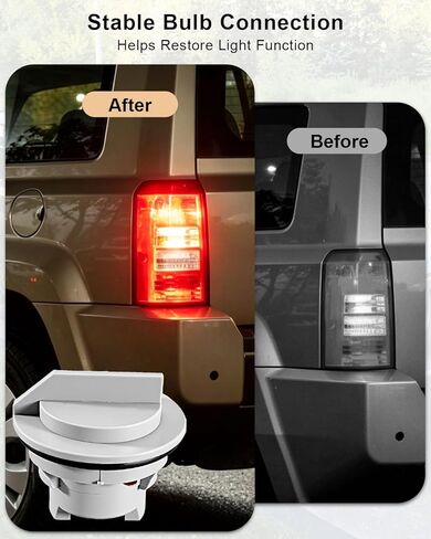 2 Pack Turn Signal Brake Tail Light Bulb Socket Fit for Jeep Liberty 2005-2007 Replace 55157302AA, 3757 Dual Filament Light Socket Holder in Saudi Arabia