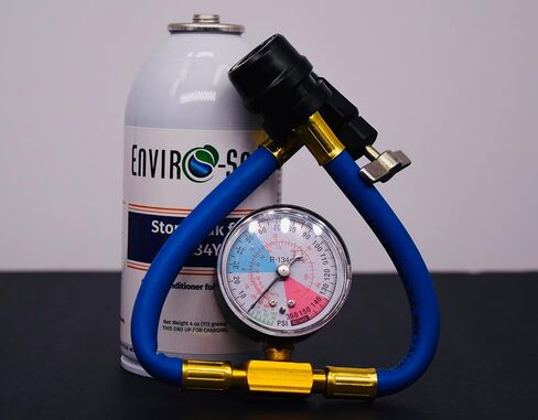 ENVIRO-SAFE StopLeak Additive for R1234YF Systems|A/C Seal Conditioner & Leak Preventer|1-4oz-Simple Charging Gauge in Kuwait