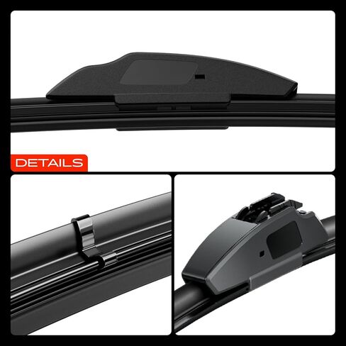 شفرات ممسحة الزجاج الأمامي A-Premium 26" + 14" متوافقة مع Hyundai Santa Fe وSanta Fe Sport وSanta Fe XL 2013-2018 - تناسب ذراع ممسحة J-Hook، مع مؤشر التآكل والمنشفة، اليسار واليمين (عبوة من قطعتين) in Kuwait