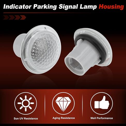 LED Side Marker Light Housing for Ford Transit Connect 2010-2023 Driver Passenger Side Fender Marker Repeater Lights Housing 9T1Z13K376A/9T1Z-13K376-A Turn Signal Flasher Clear Len in Kuwait