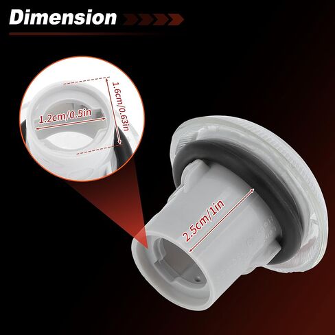 LED Side Marker Light Housing for Ford Transit Connect 2010-2023 Driver Passenger Side Fender Marker Repeater Lights Housing 9T1Z13K376A/9T1Z-13K376-A Turn Signal Flasher Clear Len in Kuwait