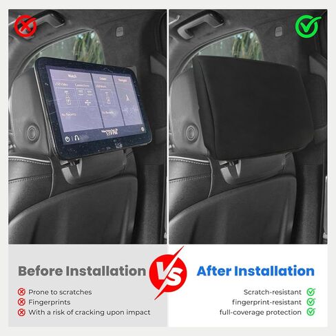 2-Pack Neoprene Screen Protectors Compatible with Chevy Tahoe/Suburban/GMC Yukon 2021-2025, Anti-Scratch Rear Seat Entertainment Screen Cover Protective Padded Cover Fit for Cadillac Escalade in Saudi Arabia