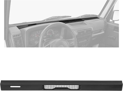 غطاء لوحة القيادة ALMULOO متوافق مع 1997-2006 Jeep Wrangler TJ Dash غطاء علوي من البلاستيك الأسود المزخرف (ABS) in Kuwait