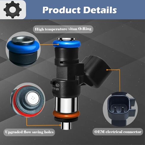 Set of 6 Upgraded Fuel Injectors Fit for Mercury: Mariner/Milan, For Mazda: Tribute, For Ford: Escape/Fusion, V6 3.0L, 2009 2010 2011 2012, OEM # 0280158189 in Saudi Arabia