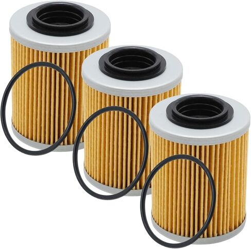 Anxingo 3PCS 420956123 Oil Filter with O Ring Replacement for Can-Am Models, Replacement for SeaDoo Models, Replaces 420956120 in Kuwait