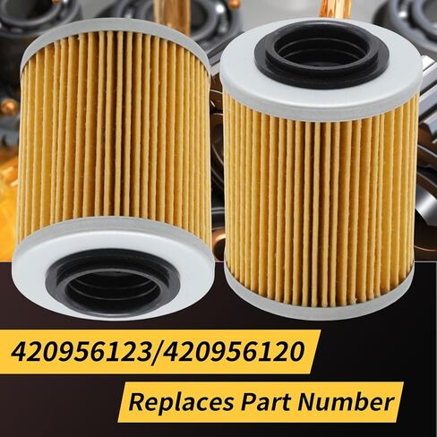 Anxingo 3PCS 420956123 Oil Filter with O Ring Replacement for Can-Am Models, Replacement for SeaDoo Models, Replaces 420956120 in Kuwait