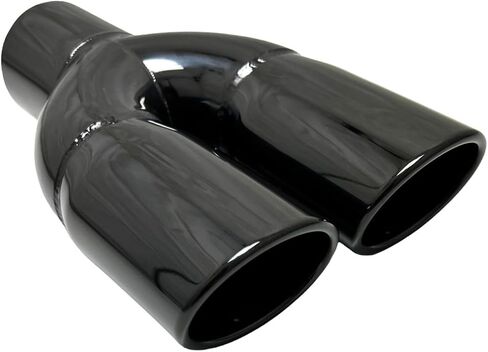 Exhaust Tip 2.50 Inlet 3.00 X 2.50 Outlet 10.00 long WDO30010-250-BOSS-GBK-SS Dual Oval Slant Black Chrome Graphite Plated 304 Stainless Wesdon Exhaust Tip in Kuwait