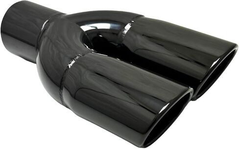 Exhaust Tip 2.50 Inlet 3.00 X 2.50 Outlet 10.00 long WDO30010-250-BOSS-GBK-SS Dual Oval Slant Black Chrome Graphite Plated 304 Stainless Wesdon Exhaust Tip in Kuwait