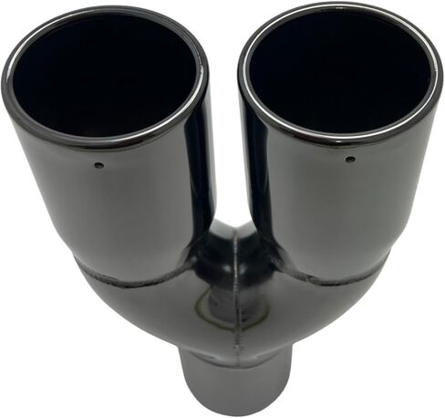 Exhaust Tip 2.50 Inlet 3.00 X 2.50 Outlet 10.00 long WDO30010-250-BOSS-GBK-SS Dual Oval Slant Black Chrome Graphite Plated 304 Stainless Wesdon Exhaust Tip in Kuwait