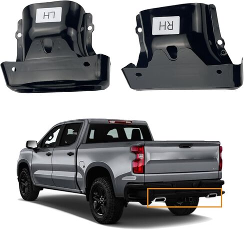 1 PAIR 2253506 Exhaust Tips Bezels GLOSS Black for Chevrolet Chevy Silverado/GMC Sierra 1500(2019 2020 2021 2022 2023 2024),84434641 Left Exhaust Tailpipe Tip Sleeve 84434642 Right Exh Tail Pipe Port in Saudi Arabia