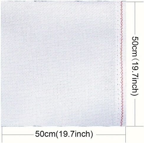 Cross Stitch Canvas Pre Cut Grid Pattern Black and White Multiple Sizes for Embroidery Sewing Craft Projects, White 50 in Kuwait