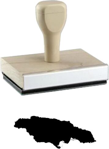 Jamaica Country Rubber Stamp Wood with Plastic Handle 1 X 2'' in Saudi Arabia