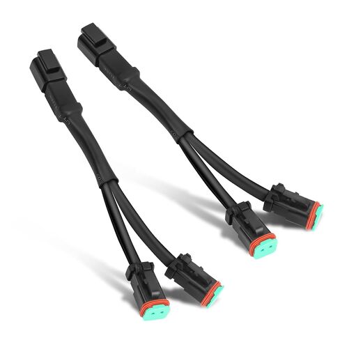 Nirider Universal Wiring Harness Splitters Deutsch DT DTP Adapters Extension Kit Connectors for LED Pod Lights, Cubes, Work, Fog, Offroad Light Bars 2PCS in Saudi Arabia