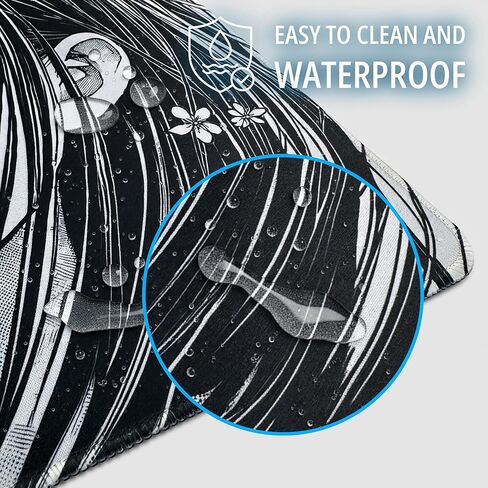 Anime Mouse Pad, Large Gaming Desk Mat, Manga Japanese Style Extended Mousepad with Non-Slip Rubber Base, Stitched Edges, Waterproof Surface, Smooth Tracking for Office & Home 31.5x11.8 in in Saudi Arabia