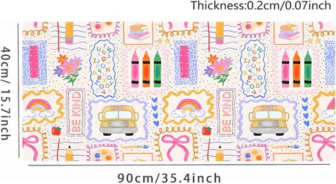 Pink Cute Teacher Classroom Decor Large Gaming Mouse Pad Keyboard Desk Pad XXL Extended Mouse Mat Gaming Office Decor (35.4x15.7 in) with Stitched Edges Non-Slip Large Computer Mat in Kuwait