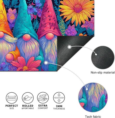 HOMETITUTE XL Mouse Pad Gaming Mousepad 31.5x11.8 Inch Colorful Gnome Floral Art Non-Slip Keyboard Desktop Protector Mat Diatomite Large Mouse Pad for Home and Office Desk Accessories in Saudi Arabia
