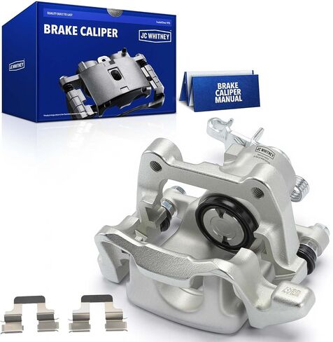 JC Whitney JFBAJCWBC00193 مجموعة فرجار الفرامل الخلفية اليسرى مع دعامة - متوافقة مع Volkswagen Jetta 05-10، Golf 10، GTI 06-09، Rabbit 06-09، Audi A3 08، A3 Quattro 06-07 in Kuwait