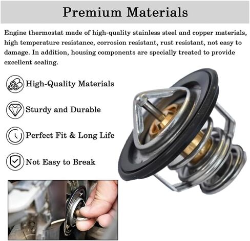 19301-PAA-306 Engine Coolant Thermostat Compatible with Honda Civic CRV CRZ Replaces 19301-PLC-315 in Saudi Arabia
