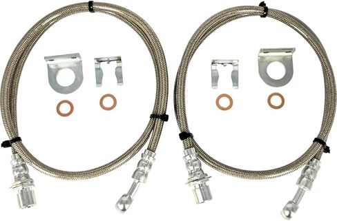 EZROAD Stainless Steel Extended Brake Line Compatible with Chevrolet Silverado 1500 1999-2007 Compatible with GMC Sierra 1500 1999-2007 Pickup Truck 2WD Only in Kuwait