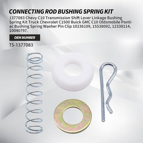1377083 Transmission Shift Lever Linkage Bushing Spring Kit Truck Compatible with Chevy Chevrolet C1500 Buick GMC C10 Oldsmobile Pontiac Bushing Spring Washer Pin Clip 10236109, 15538092 in Kuwait