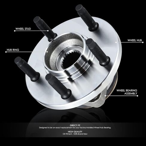 Auto Dynasty Factory Style Front Wheel Bearing Hub Assembly Compatible with Ford Sable Taurus Lincoln Continental 1995-2007, Driver or Passenger Side, Bare Steel in Kuwait