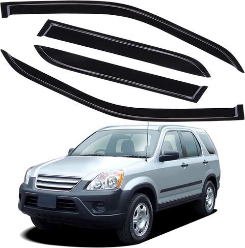 OCPTY Window Visors Tape-On Rain Guards 4Pcs (Front+Rear) for 2002-2006 for Honda CR-V in Kuwait