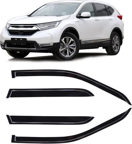 OCPTY Window Visors Tape-On Rain Guards 4Pcs (Front+Rear) for 2002-2006 for Honda CR-V in Kuwait