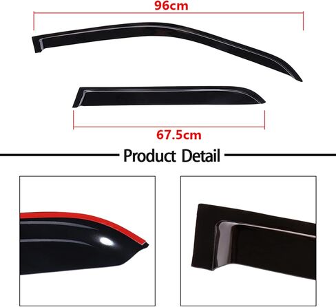 OCPTY Window Visors Tape-On Rain Guards 4Pcs (Front+Rear) for 2002-2006 for Honda CR-V in Kuwait