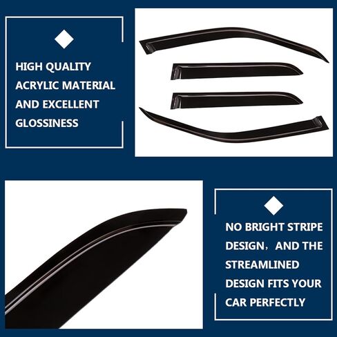 OCPTY Window Visors Tape-On Rain Guards 4Pcs (Front+Rear) for 2002-2006 for Honda CR-V in Kuwait