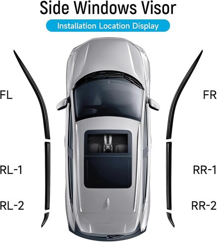 ZZEQYG واقيات النوافذ درع حماية المطر لسيارة Toyota RAV4 2019-2025 ملحقات واقيات النوافذ واقيات المطر واقيات التهوية وحاجز النوافذ وظلال فتحات التهوية الخارجية in Kuwait