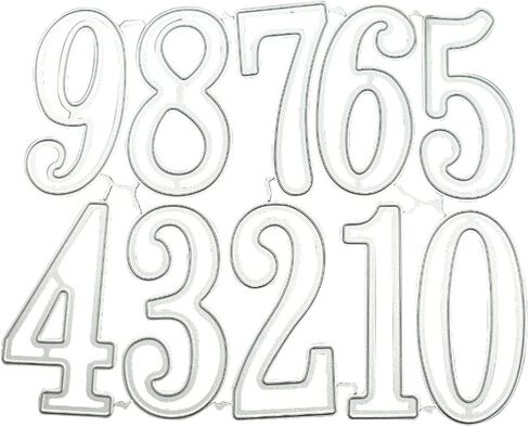 ECYC 0-9 Numbers Metal Cutting Dies, 4.61x5.39 inch Numbers Cutting Dies Stencils for Card Making Scrapbooking in Saudi Arabia