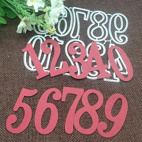 ECYC 0-9 Numbers Metal Cutting Dies, 4.61x5.39 inch Numbers Cutting Dies Stencils for Card Making Scrapbooking in Saudi Arabia