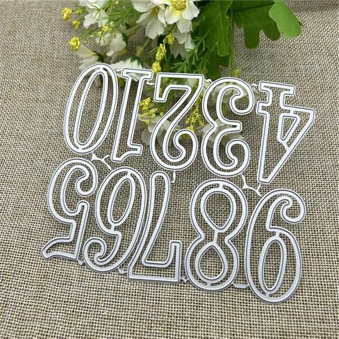 ECYC 0-9 Numbers Metal Cutting Dies, 4.61x5.39 inch Numbers Cutting Dies Stencils for Card Making Scrapbooking in Saudi Arabia