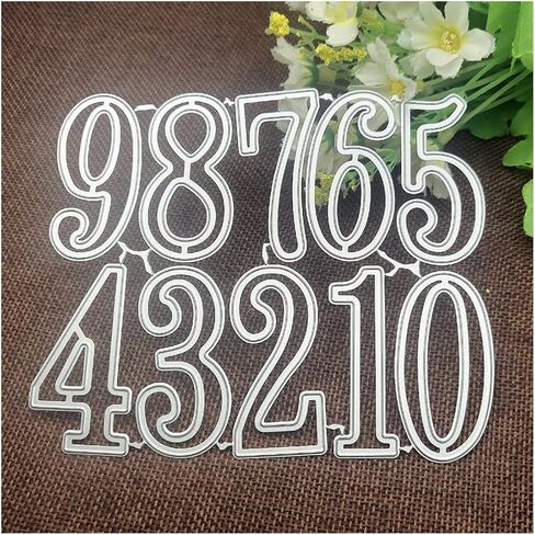 ECYC 0-9 Numbers Metal Cutting Dies, 4.61x5.39 inch Numbers Cutting Dies Stencils for Card Making Scrapbooking in Saudi Arabia
