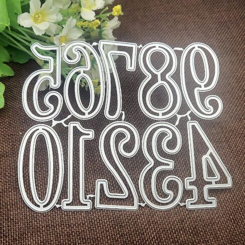 ECYC 0-9 Numbers Metal Cutting Dies, 4.61x5.39 inch Numbers Cutting Dies Stencils for Card Making Scrapbooking in Saudi Arabia