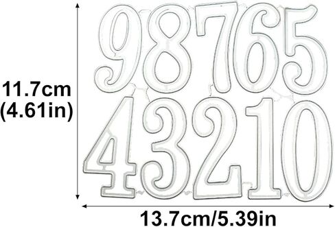 ECYC 0-9 Numbers Metal Cutting Dies, 4.61x5.39 inch Numbers Cutting Dies Stencils for Card Making Scrapbooking in Saudi Arabia
