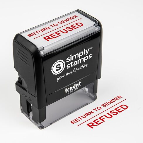 Return to Sender Stamp Self-Inking – Refused, Red Ink Mail Return Stamp for Undeliverable or Unwanted Mail (Refused, Medium) in Saudi Arabia