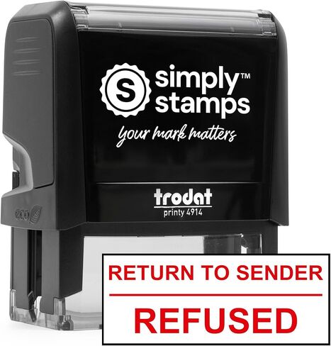 Return to Sender Stamp Self-Inking – Refused, Red Ink Mail Return Stamp for Undeliverable or Unwanted Mail (Refused, Medium) in Saudi Arabia