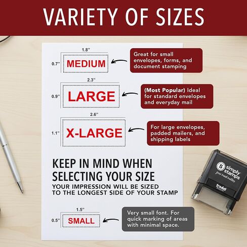 Return to Sender Stamp Self-Inking – Refused, Red Ink Mail Return Stamp for Undeliverable or Unwanted Mail (Refused, Medium) in Saudi Arabia