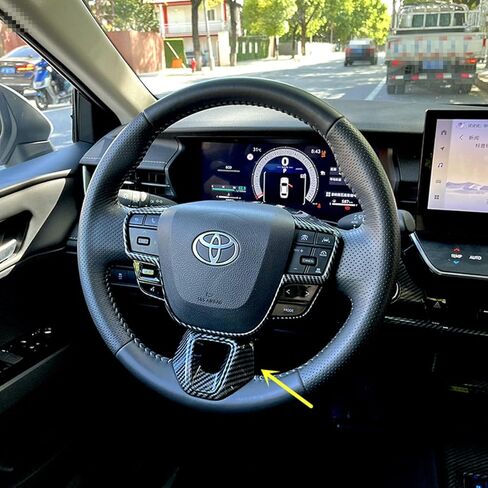 ZiWen Interior Trims Steering Wheel Cover Accessories for Toyota Crown Signia Camry 2025 2026 (Gloss Black) in Kuwait