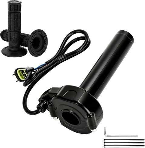 Electric Dirt Bike Throttle Replacement for Yozma In10 Valtinsu Strike Shadow SX, Full Twist Throttle Handle Grips for Yzma Yozama in 10 E Bike Electric Mini Dirt Bike Motorcycle 3 Pin Male in Saudi Arabia