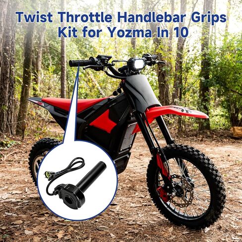 Electric Dirt Bike Throttle Replacement for Yozma In10 Valtinsu Strike Shadow SX, Full Twist Throttle Handle Grips for Yzma Yozama in 10 E Bike Electric Mini Dirt Bike Motorcycle 3 Pin Male in Saudi Arabia