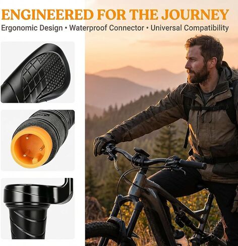 Ebike Throttle, Half Twist Throttle for Electric Bicycle, Waterproof Mountain Bike Modified Replacement Part Joint in Saudi Arabia