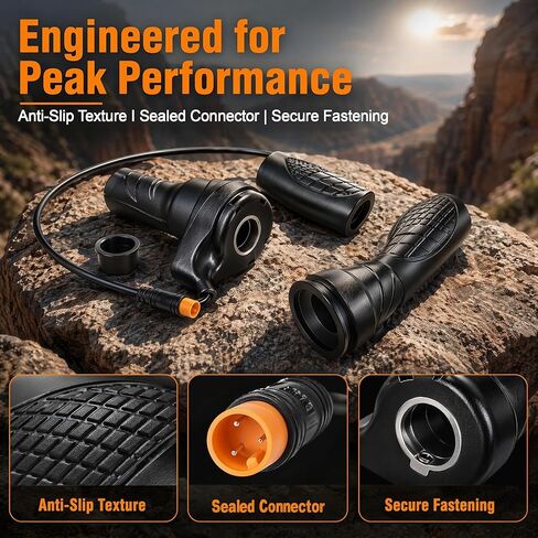 Ebike Throttle, Half Twist Throttle for Electric Bicycle, Waterproof Mountain Bike Modified Replacement Part Joint in Saudi Arabia