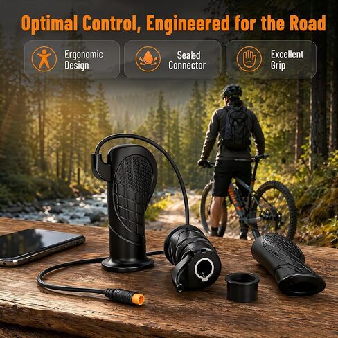 Ebike Throttle, Half Twist Throttle for Electric Bicycle, Waterproof Mountain Bike Modified Replacement Part Joint in Saudi Arabia