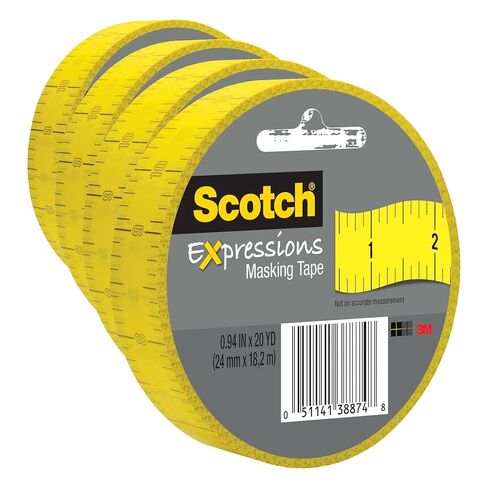 Scotch Brand MASKING TAPE MEASURE .94X20YD, 0.94 in x 20 yds, Multicolor in Saudi Arabia